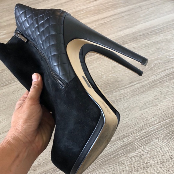 Truth or Dare Black Platform Suede Quilted Leather - Picture 7 of 8